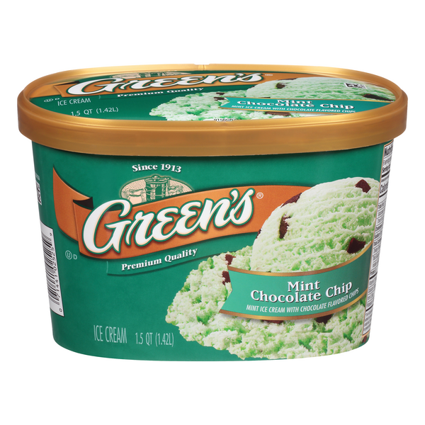 Save on Green's Premium Quality Ice Cream Mint Chocolate Chip Order