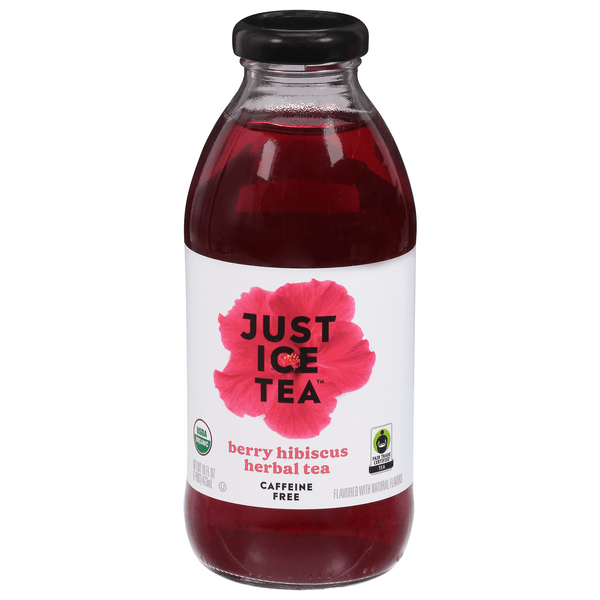 Save on Just Organic Caffeine Free Berry Hibiscus Herbal Iced Tea Order
