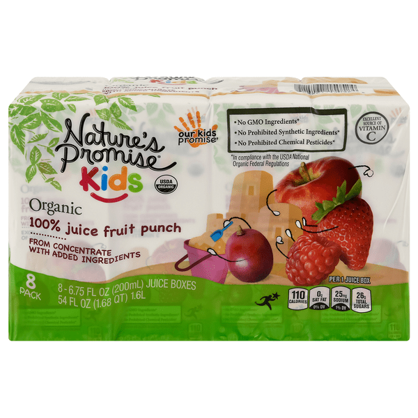 Save on Nature's Promise Kids Organic Fruit Punch Juice Boxes 8 pk