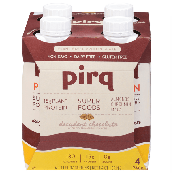Save on Pirq PlantBased Protein Shake Decadent Chocolate 4 pk Order