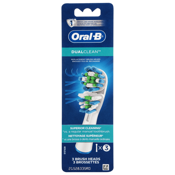 Save on OralB Battery Power Toothbrush Replacement Heads Dual Clean Order Online Delivery GIANT