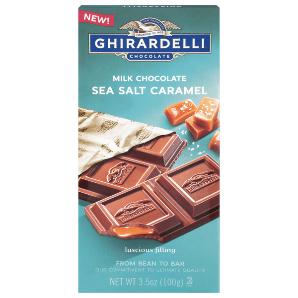Save on Ghirardelli Milk Chocolate Bar Sea Salt Caramel Order Online