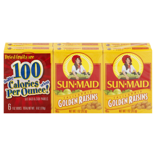 Save on SunMaid California Golden Raisins 6 ct Order Online Delivery
