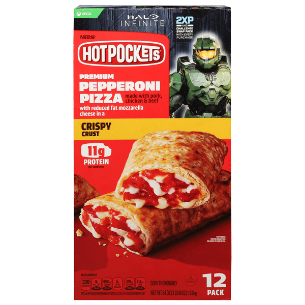 Save on Hot Pockets Premium Pepperoni Pizza Crispy Crust 12 ct Order