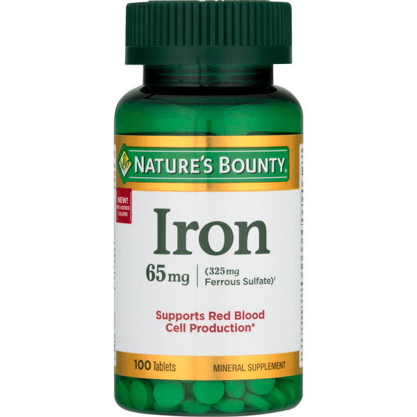 Save on Nature's Bounty Iron Dietary Supplement 65mg Tablets Order