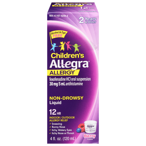 Save on Allegra Children's Allergy Relief 12 Hr NonDrowsy Berry Liquid