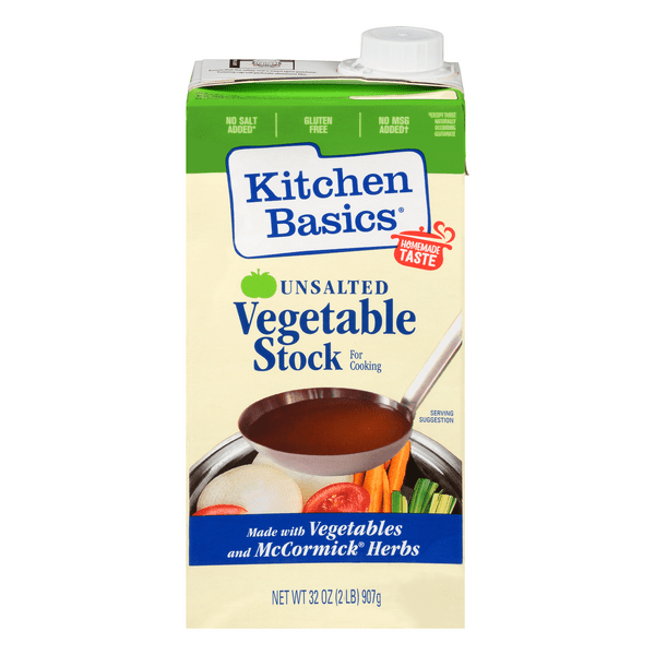 Save on Kitchen Basics Vegetable Stock for Cooking Unsalted Natural