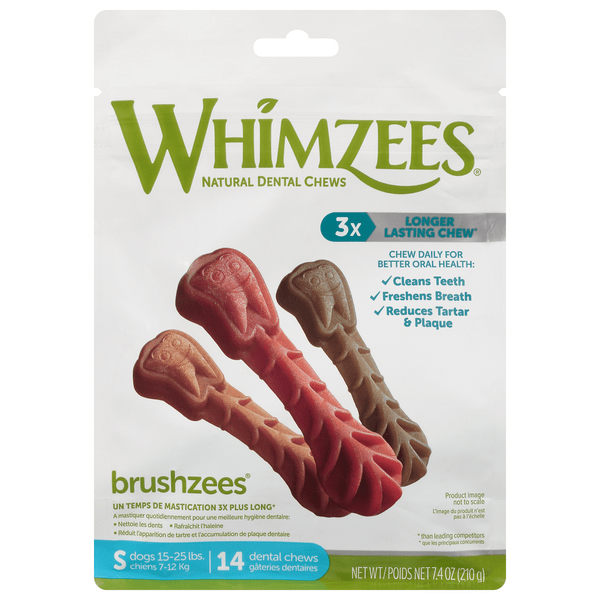 Save on Whimzees Brushzees Natural Dental Chews Small Dogs 1525 lbs