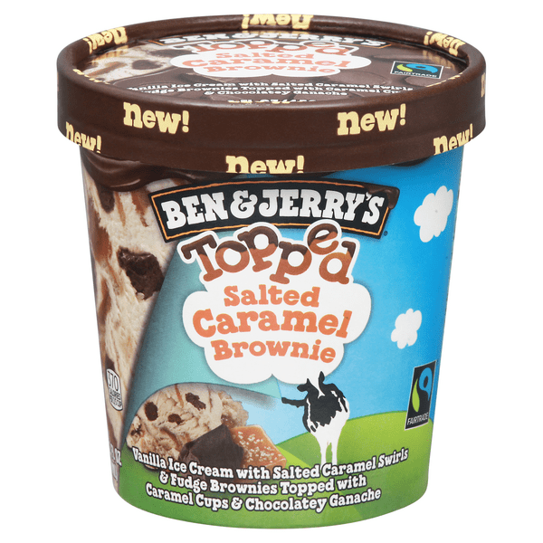 Save on Ben & Jerry's Topped Ice Cream Salted Caramel Brownie Order