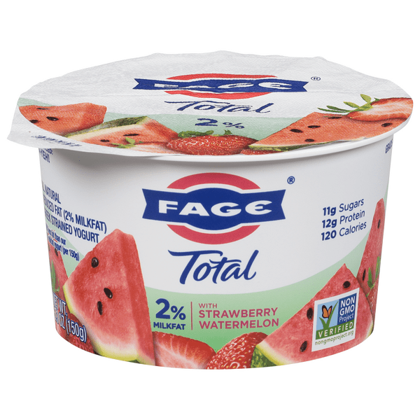 Save on Fage Total Strained Greek Yogurt Blended Strawberry Watermelon