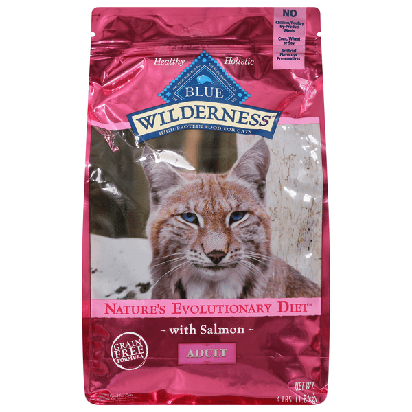 Save on BLUE Wilderness Adult Dry Cat Food Salmon Grain Free Natural