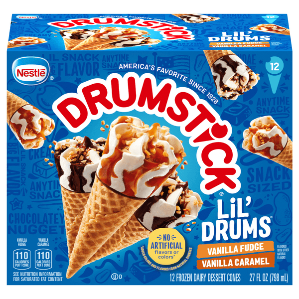 Save on Nestle Drumstick Lil' Drums Frozen Cones Variety Pack 12 ct