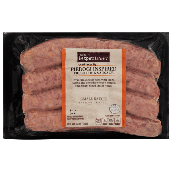 Save on Taste of Inspirations Pierogi Inspired Pork Sausage Fresh Order