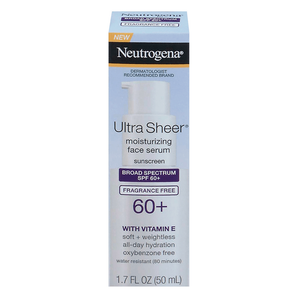 Save on Neutrogena Ultra Sheer Moisturizing Face Serum Sunscreen SPF 60