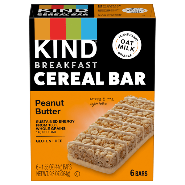 Save on KIND Gluten Free Peanut Butter Breakfast Cereal Bars 6 ct