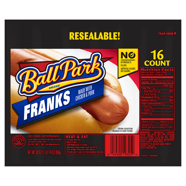 Ball Park Franks Nutritional Info Besto Blog