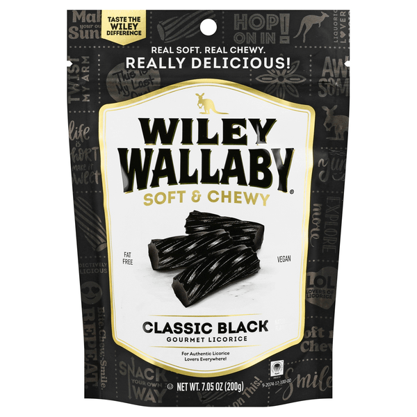 Save on Wiley Wallaby Soft & Chewy Gourmet Licorice Classic Black Order