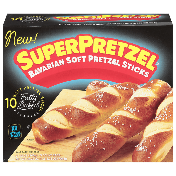 Save on SuperPretzel Bavarian Soft Pretzel Sticks 10 ct Order Online