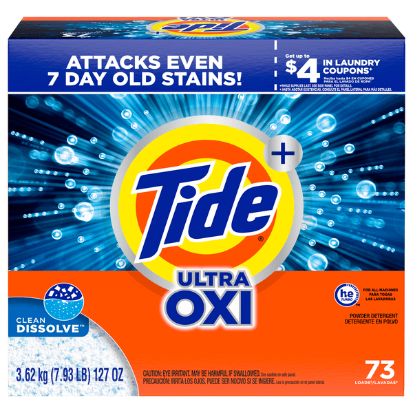 Save on Tide+ Ultra Oxi Laundry Detergent Powder Order Online Delivery