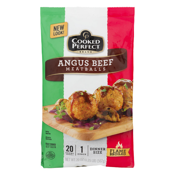 Save on Cooked Perfect Angus Beef Meatballs Dinner Size Frozen Order