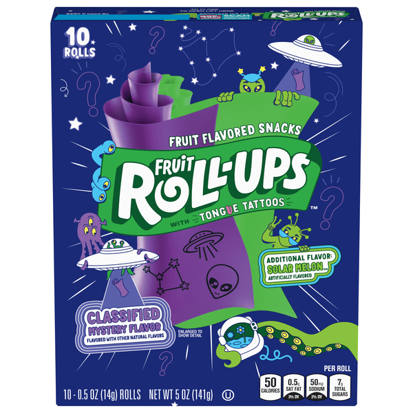 Save on Fruit RollUps Fruit Flavored Snacks Myster Flavor & Solar Melon 10 ct Order Online