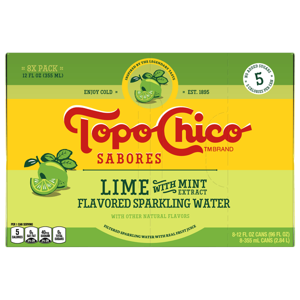 Save on Topo Chico Sabores Lime with Mint Sparkling Water 8 pk Order