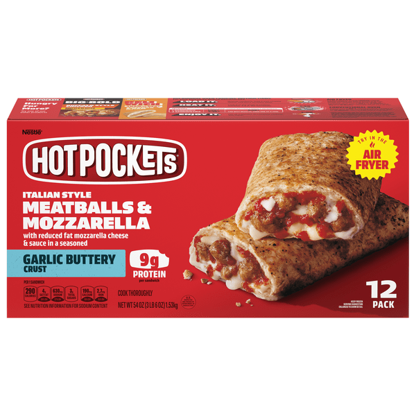 Save on Hot Pockets Meatballs & Mozzarella Sandwiches Garlic Buttery