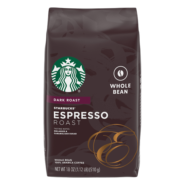 Save on Starbucks Espresso Dark Roast Coffee (Whole Bean) Order Online