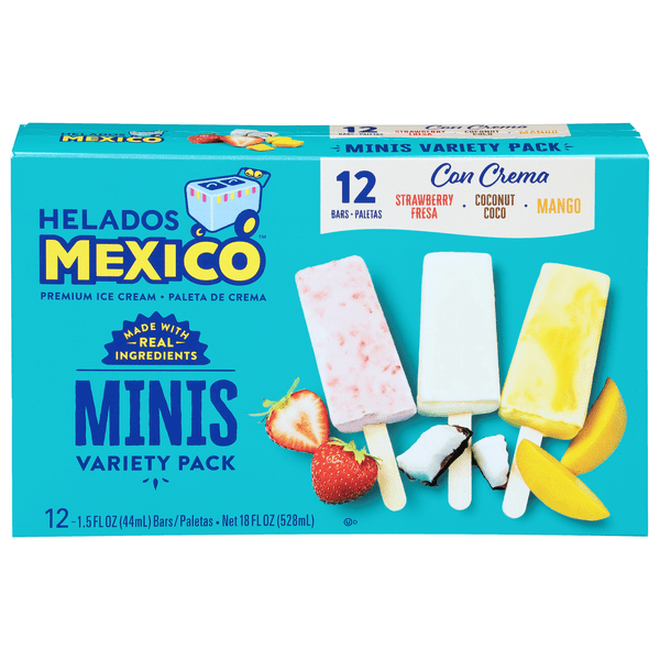 Save on Helados Mexico Ice Cream Bars Minis Strawberry Mango Coconut