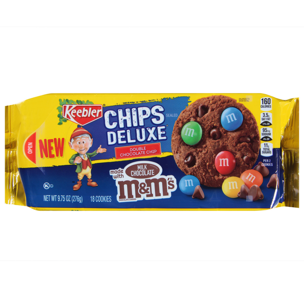 Save on Keebler Chips Deluxe Cookies Double Chocolate Chip w/M&M's Milk