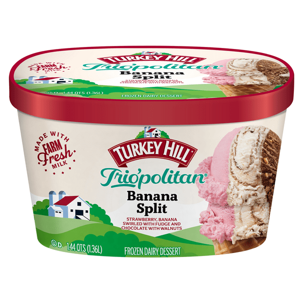 Save on Turkey Hill Trio'politan Frozen Dairy Dessert Banana Split Order Online Delivery GIANT