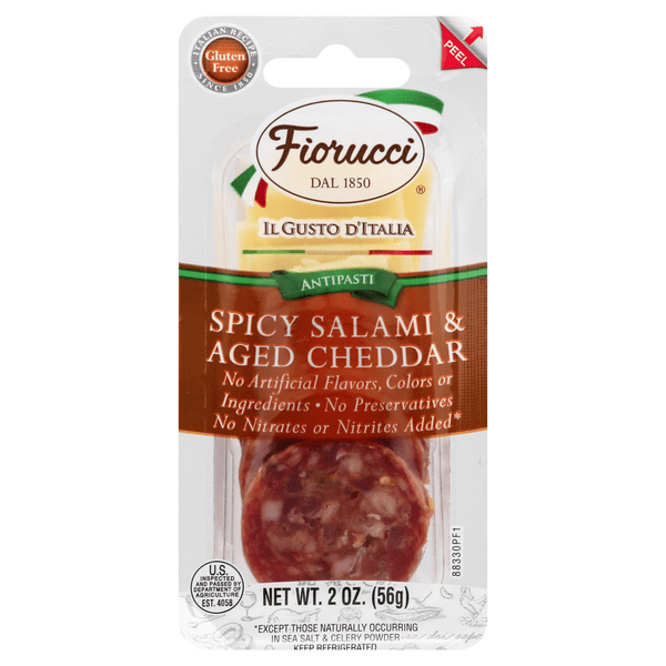 Save on Fiorucci Spicy Salami & Aged Cheddar Order Online Delivery