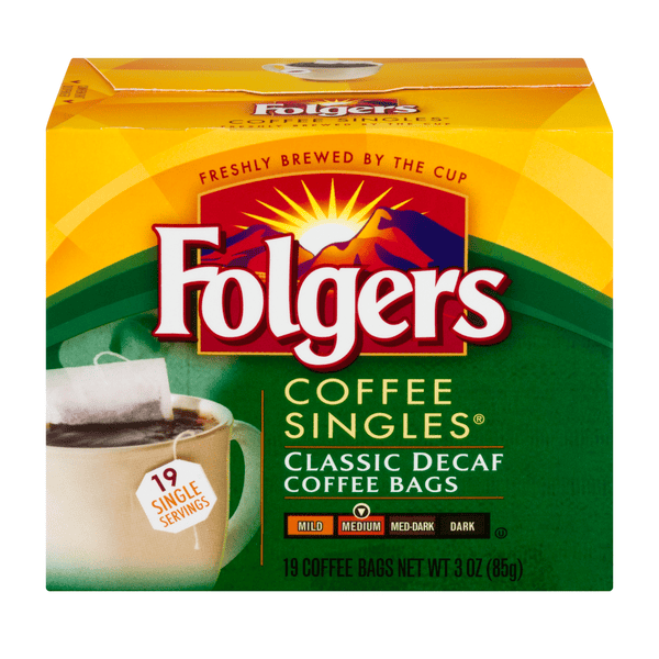 Save on Folgers Classic Decaf Coffee Bags 19 ct Order Online Delivery