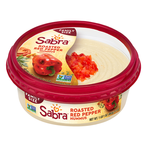 Save on Sabra Hummus Roasted Red Pepper Gluten Free Family Size Order