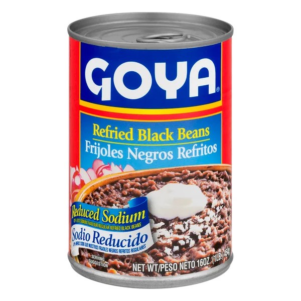Save on Goya Refried Black Beans Reduced Sodium Order Online Delivery