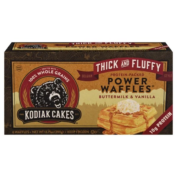 Save on Kodiak Cakes Thick & Fluffy Power Waffles Buttermilk & Vanilla