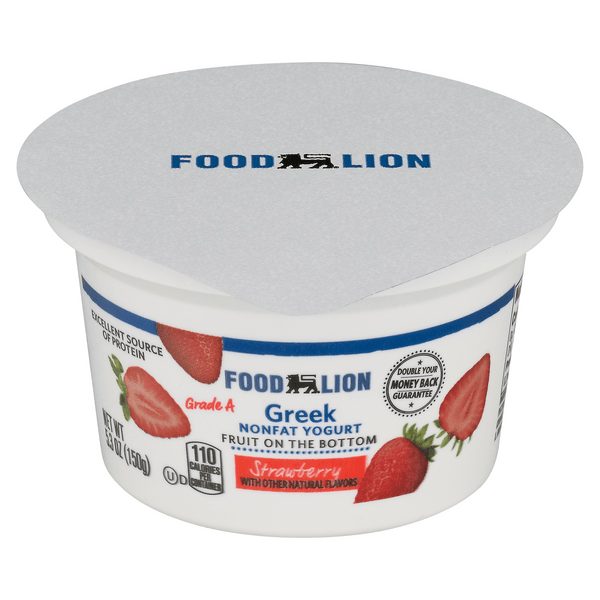 Save on Food Lion Greek Yogurt Fruit On The Bottom Strawberry Non Fat