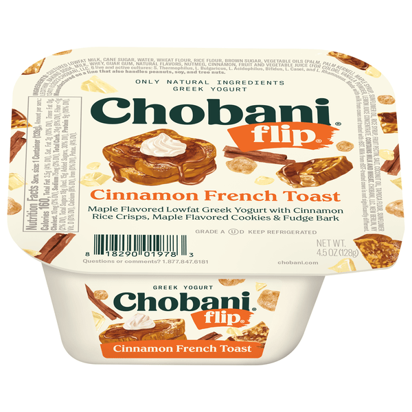 Save on Chobani Flip Low Fat Cinnamon French Toast Greek Yogurt Cup