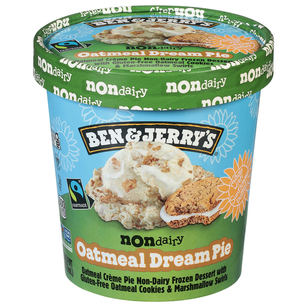 Save on Ben & Jerry's NonDairy Frozen Dessert Oatmeal Dream Pie Order