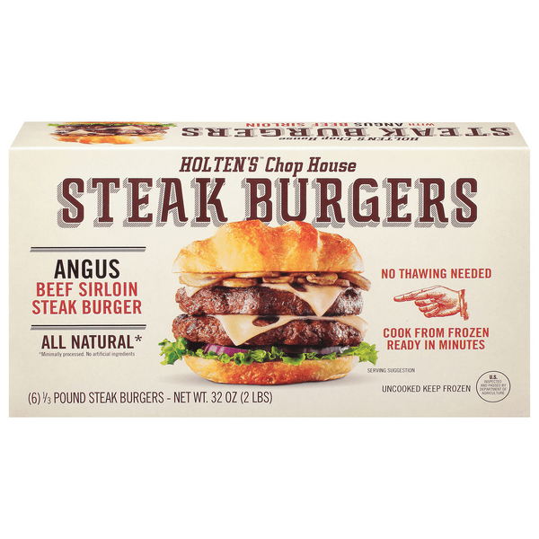Save on Chop House by Holten Angus Sirloin Steak Burger 6 ct Order