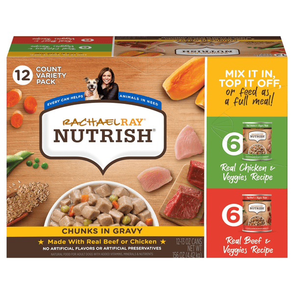 Save on Rachael Ray Nutrish Chunks in Gravy Variety Adult Wet Dog Food
