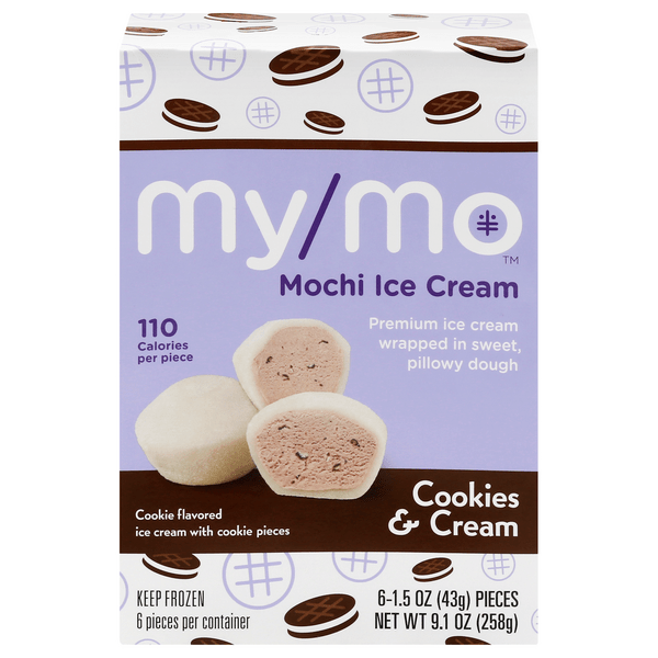 Save on My/Mo Mochi Ice Cream Cookies Cream 6 ct Order Online