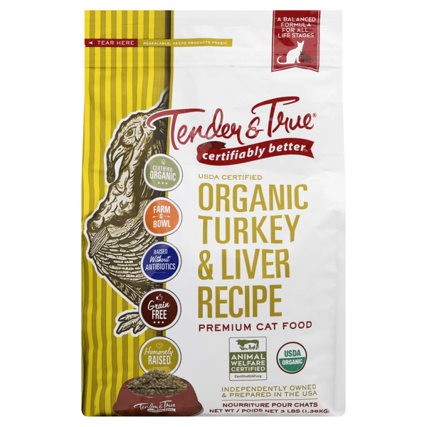 Save on Tender & True Premium Dry Cat Food Turkey & Liver Recipe