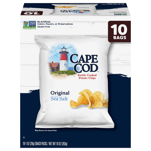 Save on Cape Cod Kettle Cooked Potato Chips Original 10 ct Order