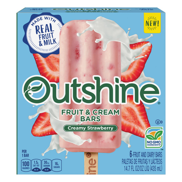 Save on Outshine Fruit & Cream Bars Creamy Strawberry 6 ct Order