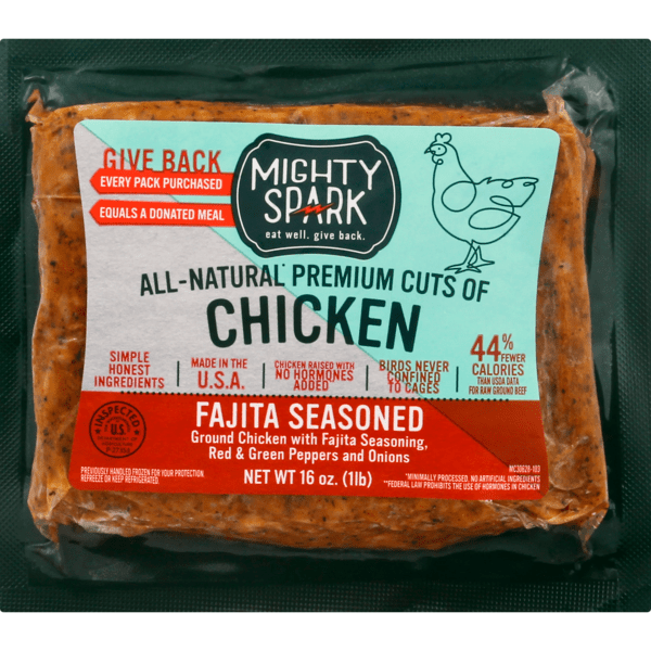Save on Mighty Spark Ground Chicken Fajita Seasoned Order Online