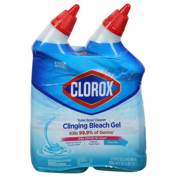 Save on Clorox Toilet Bowl Cleaner Ocean Mist Clinging Bleach Gel 2