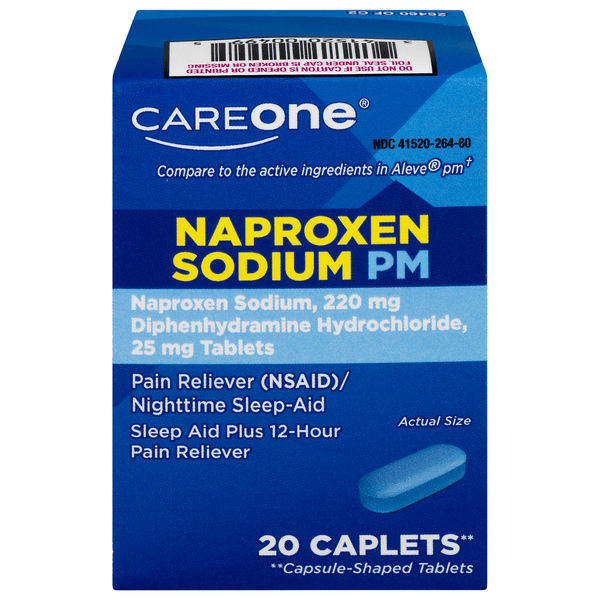 Save on CareOne Naproxen Sodium PM Pain Reliever & Sleep