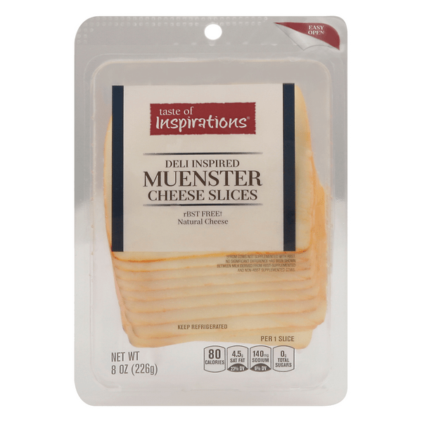 Save on Taste of Inspirations Deli Inspired Muenster Cheese Slices 10