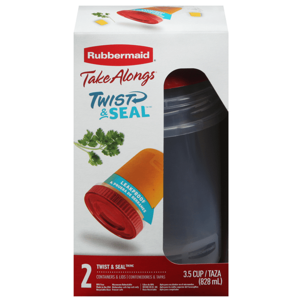 Save on Rubbermaid Take Alongs Twist & Seal Containers + Lids 3.5 Cup